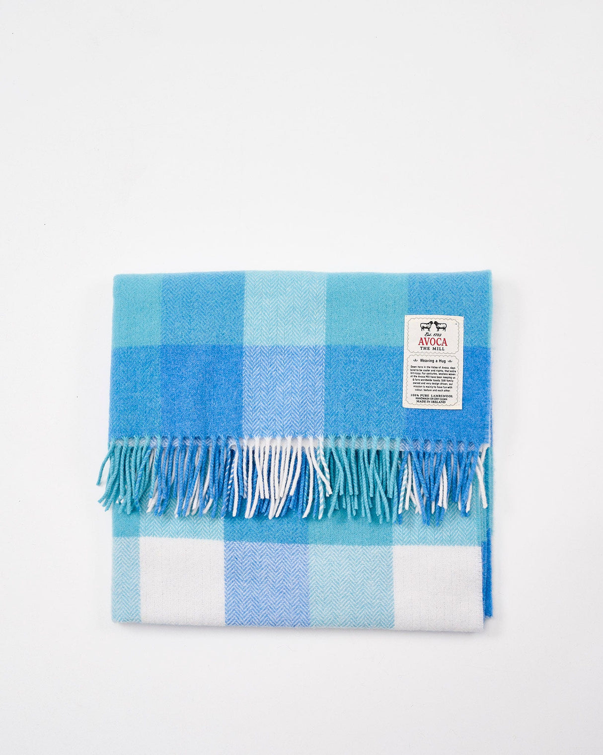 Blue-Check-Lambswool-Baby-Blanket