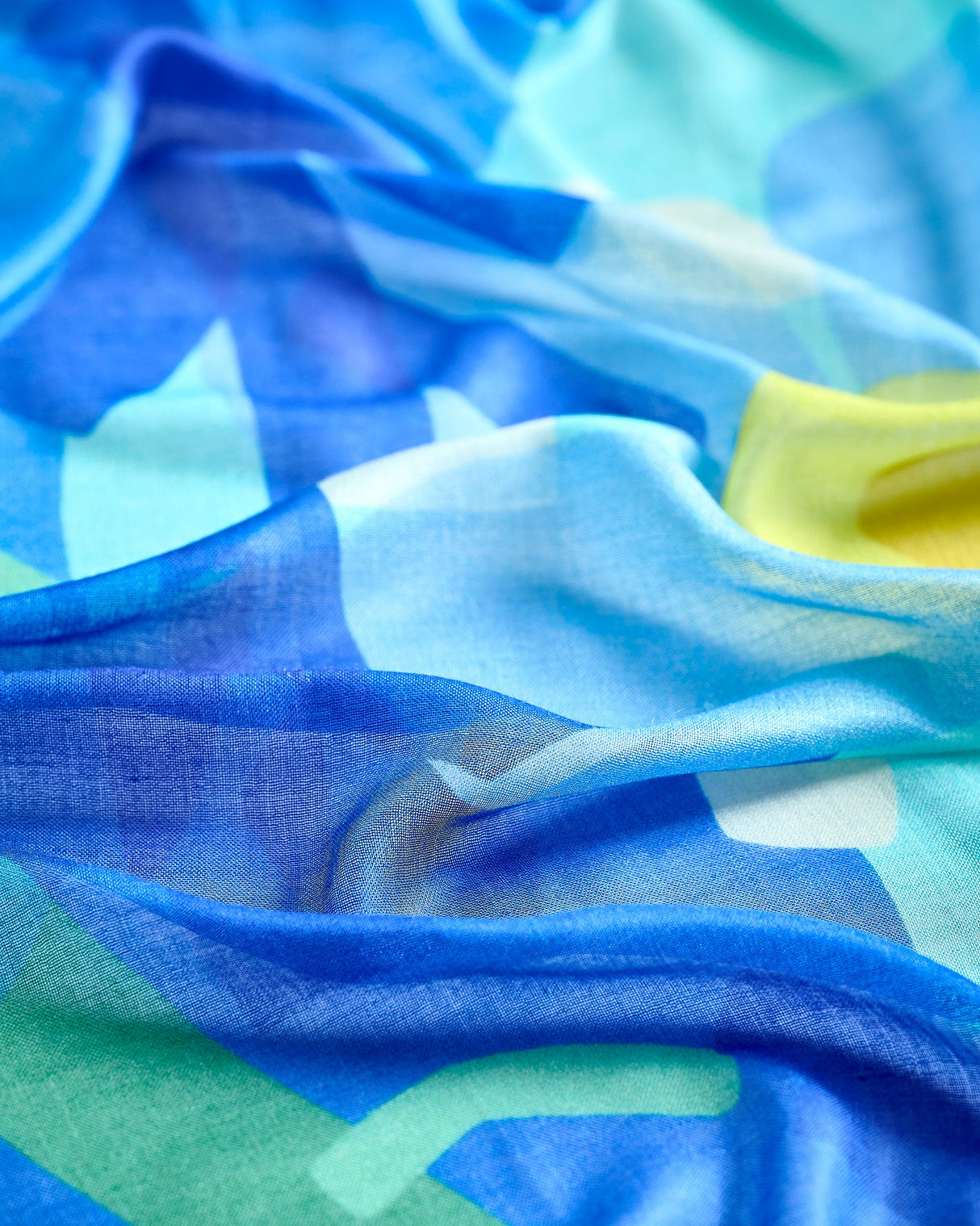Forget-Me-Not & Bluebell Silk Modal Scarf