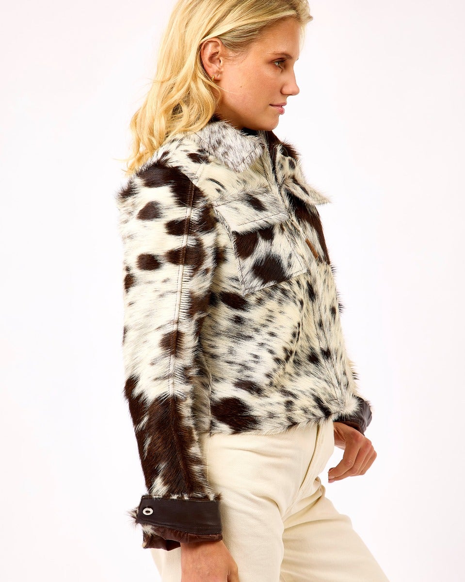 Pony Hair Thea Zip Through Jacket