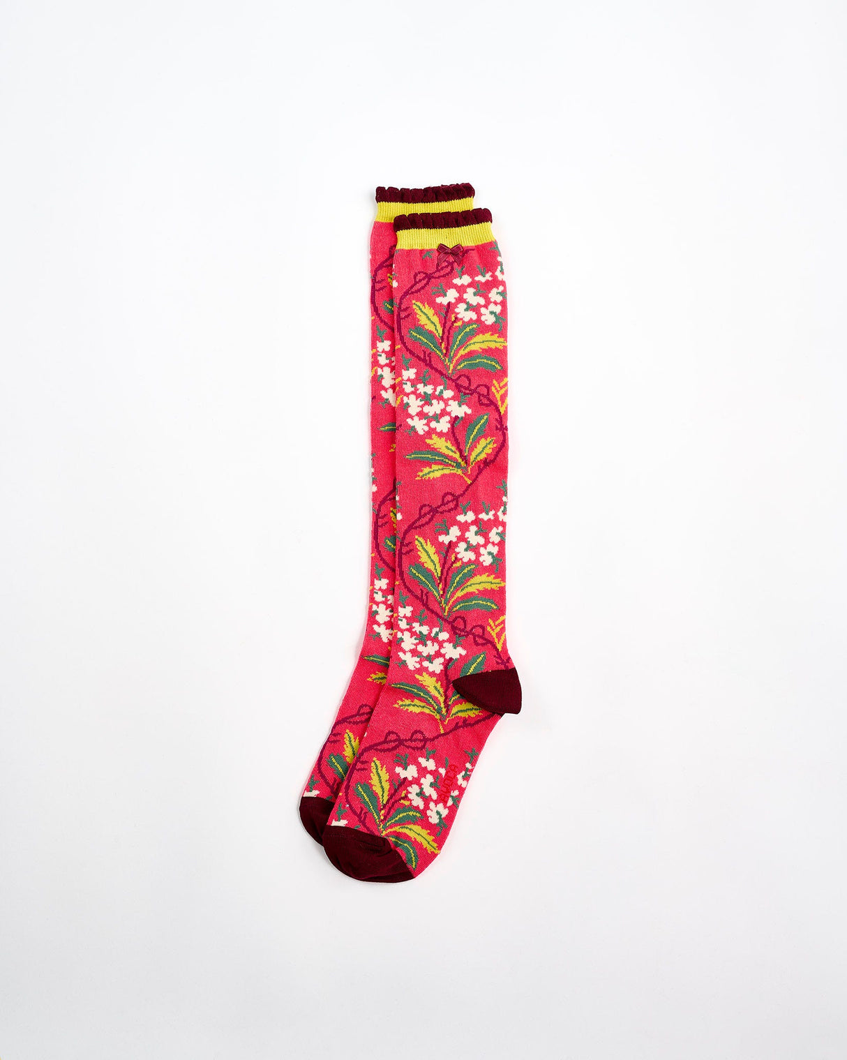 Pink-Oak-Hydrangea-Knee-Sock