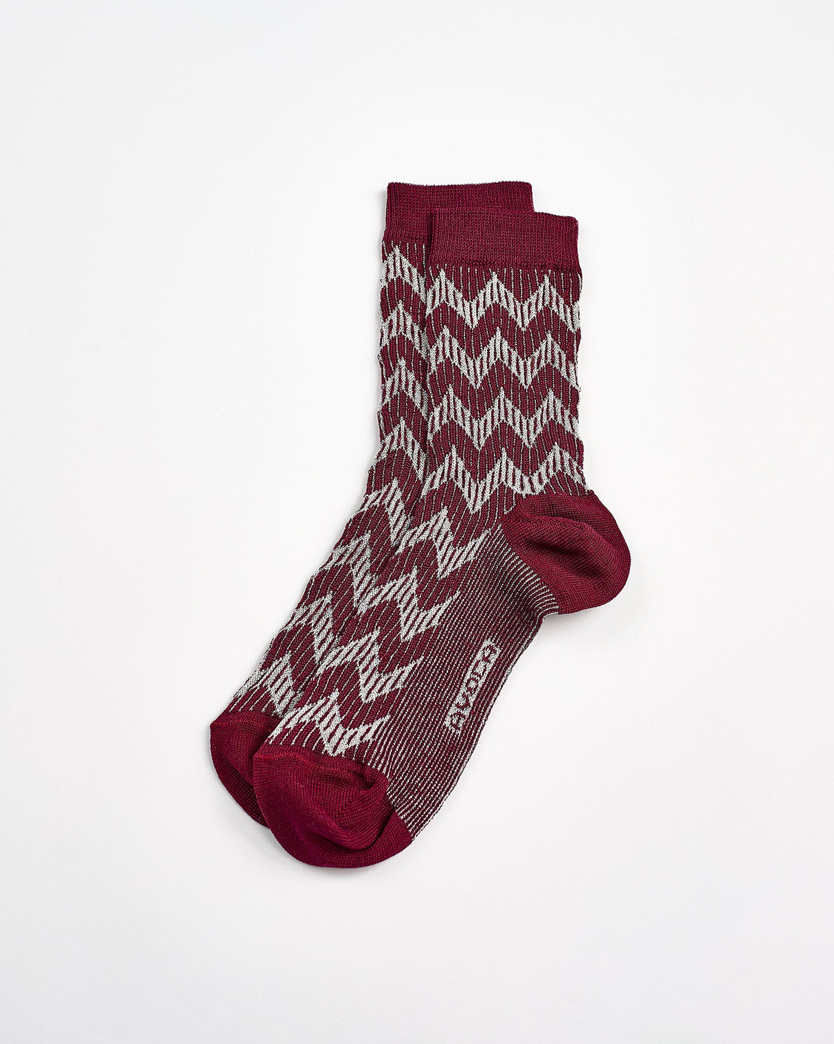 Burgundy-Glitter-Ankle-Socks