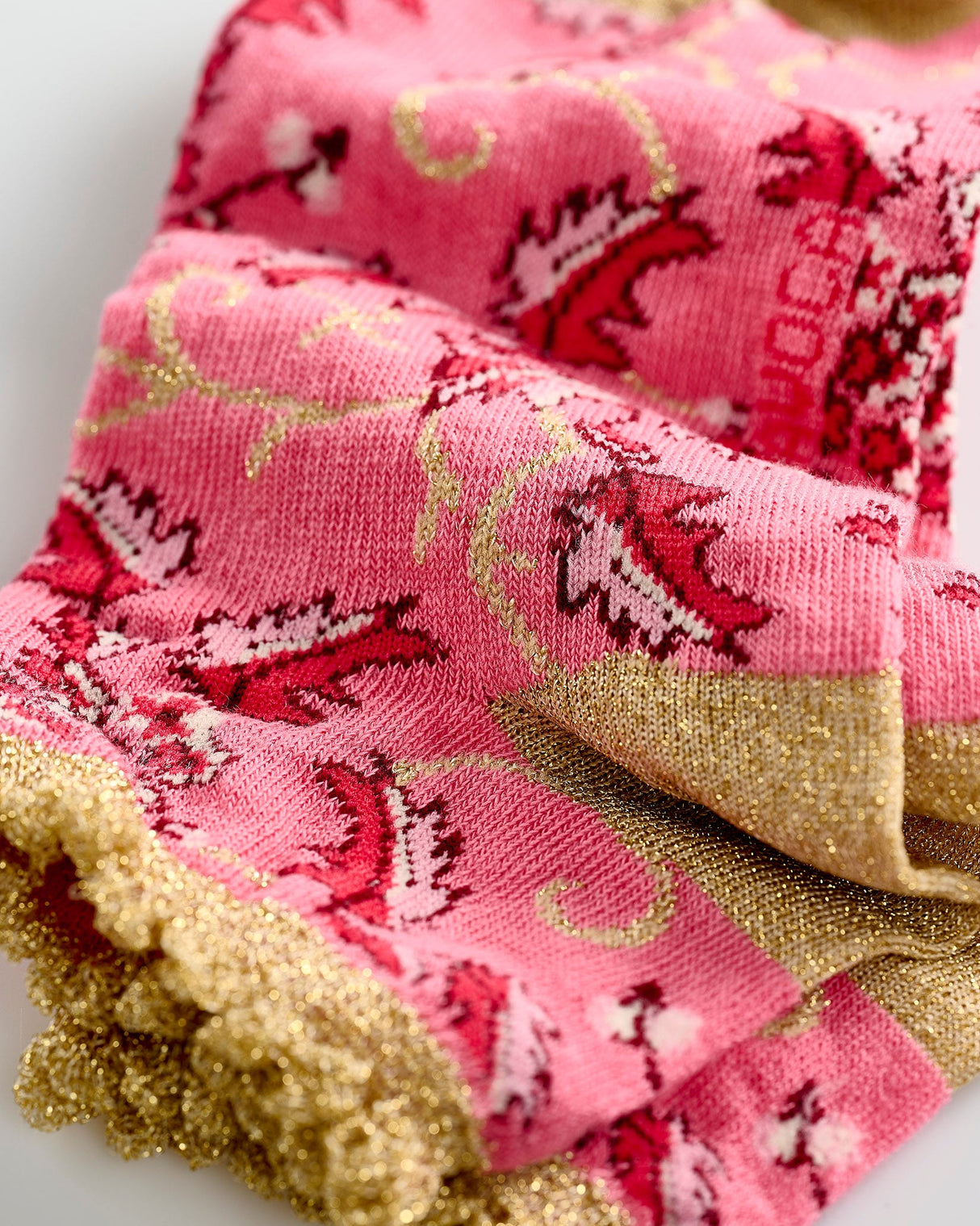 Pink-Vine-Anklet-Socks