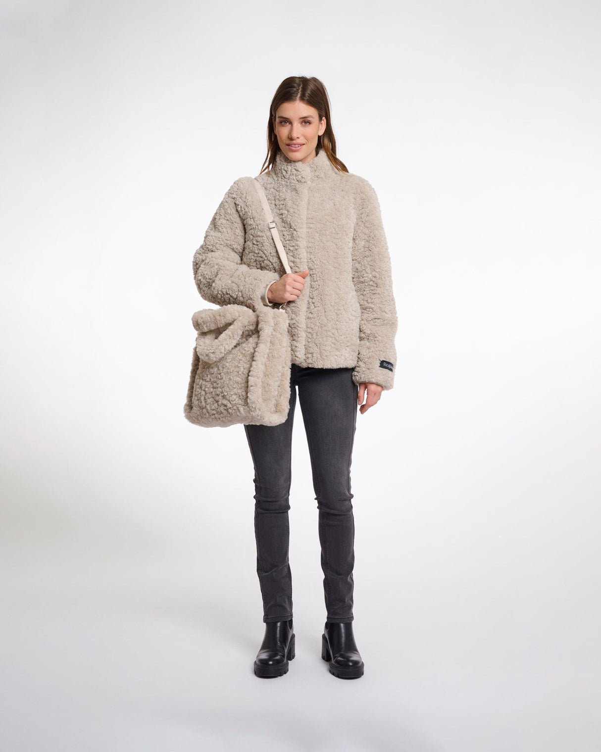 Beige-Brax-Faux-Fur-Bag