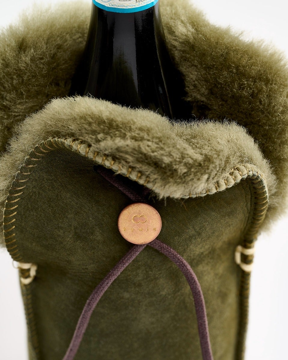 Khaki Suede Champage & Wine Cooler