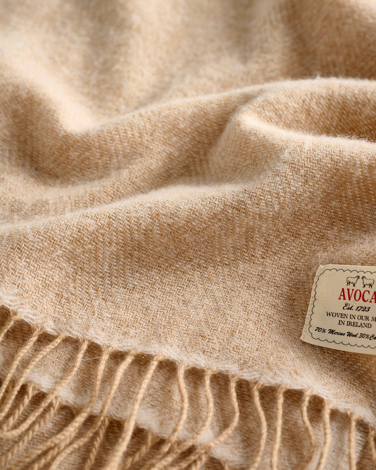 Camel Cashmere Wool Sandymount Scarf