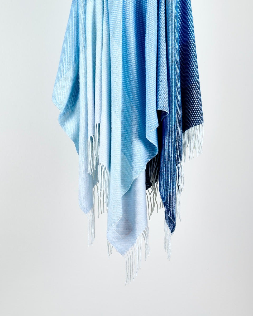 Ombre Denim Cashmere Blend Throw