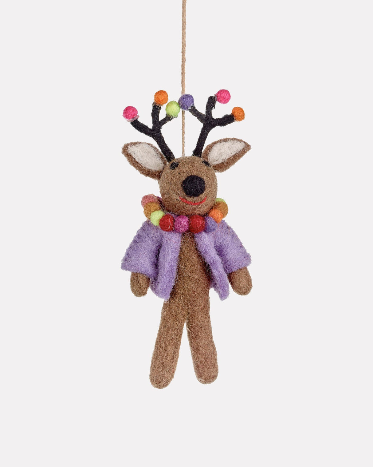 Handmade-Felt-Neon-Donner-Reindeer-Tree-Decoration