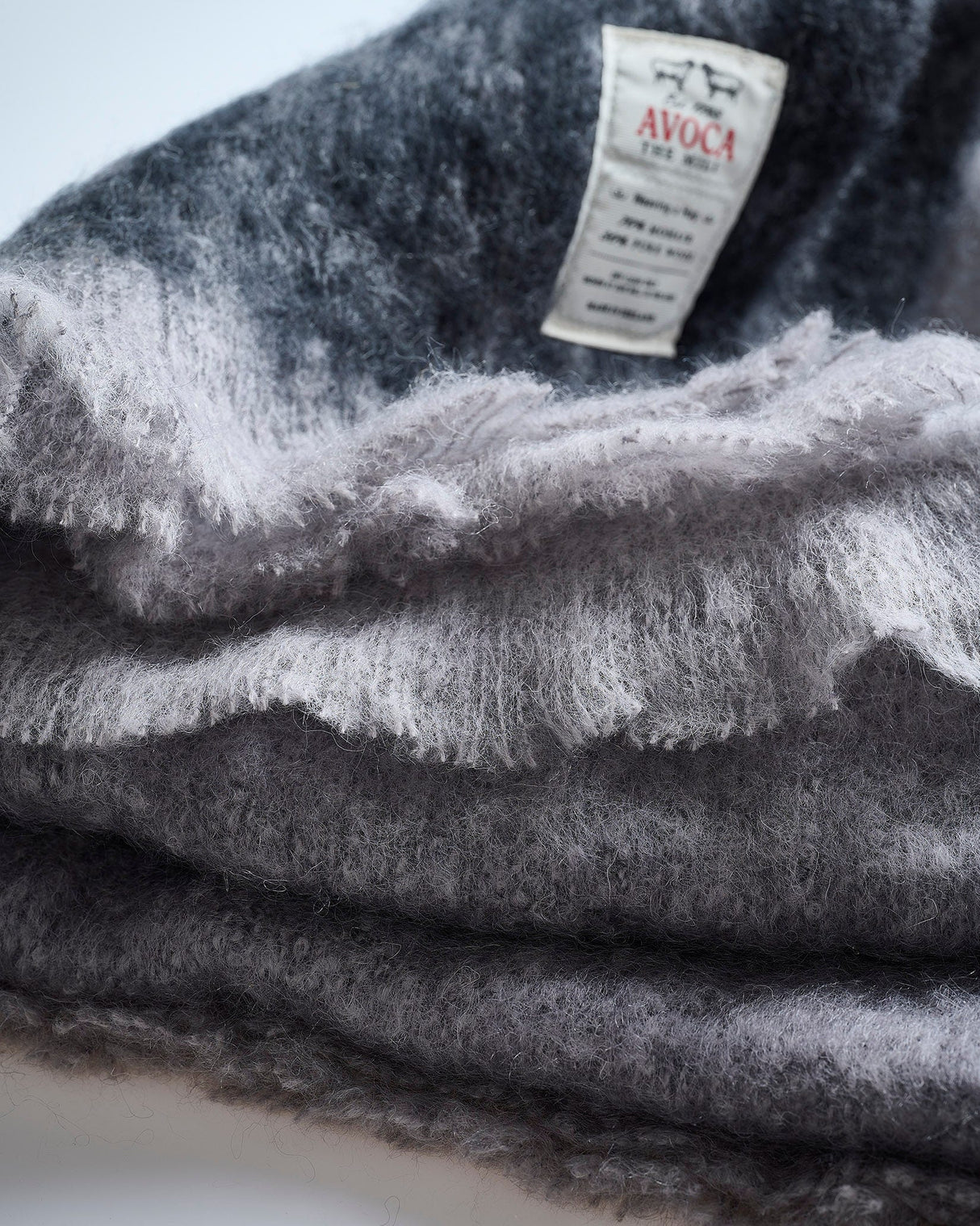 Charcoal Ombre Mohair Throw
