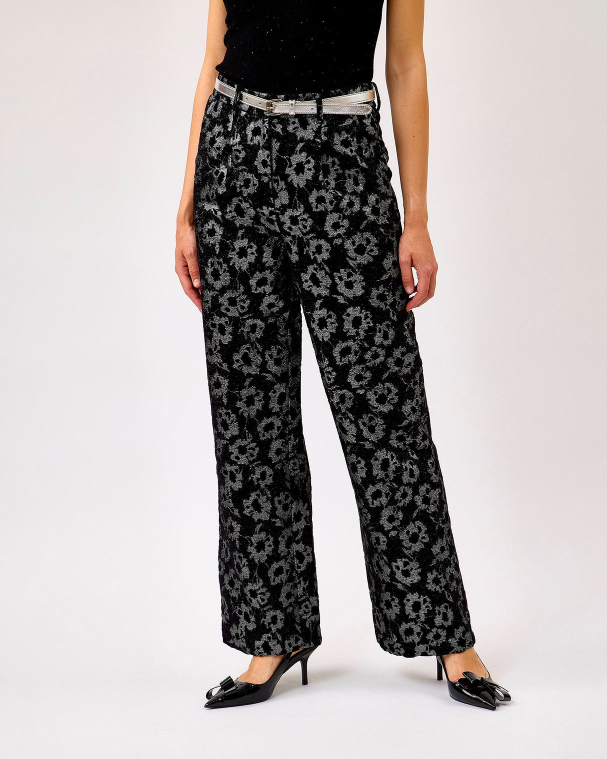 Black-Russo-Floral-Print-Pants