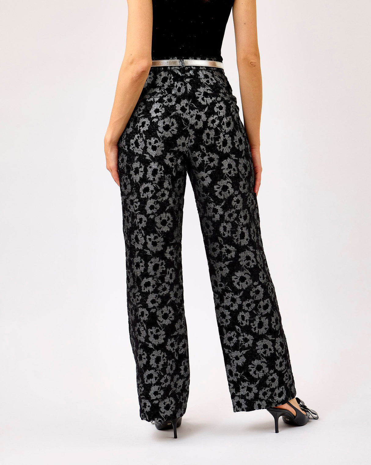 Black Russo Floral Print Pants