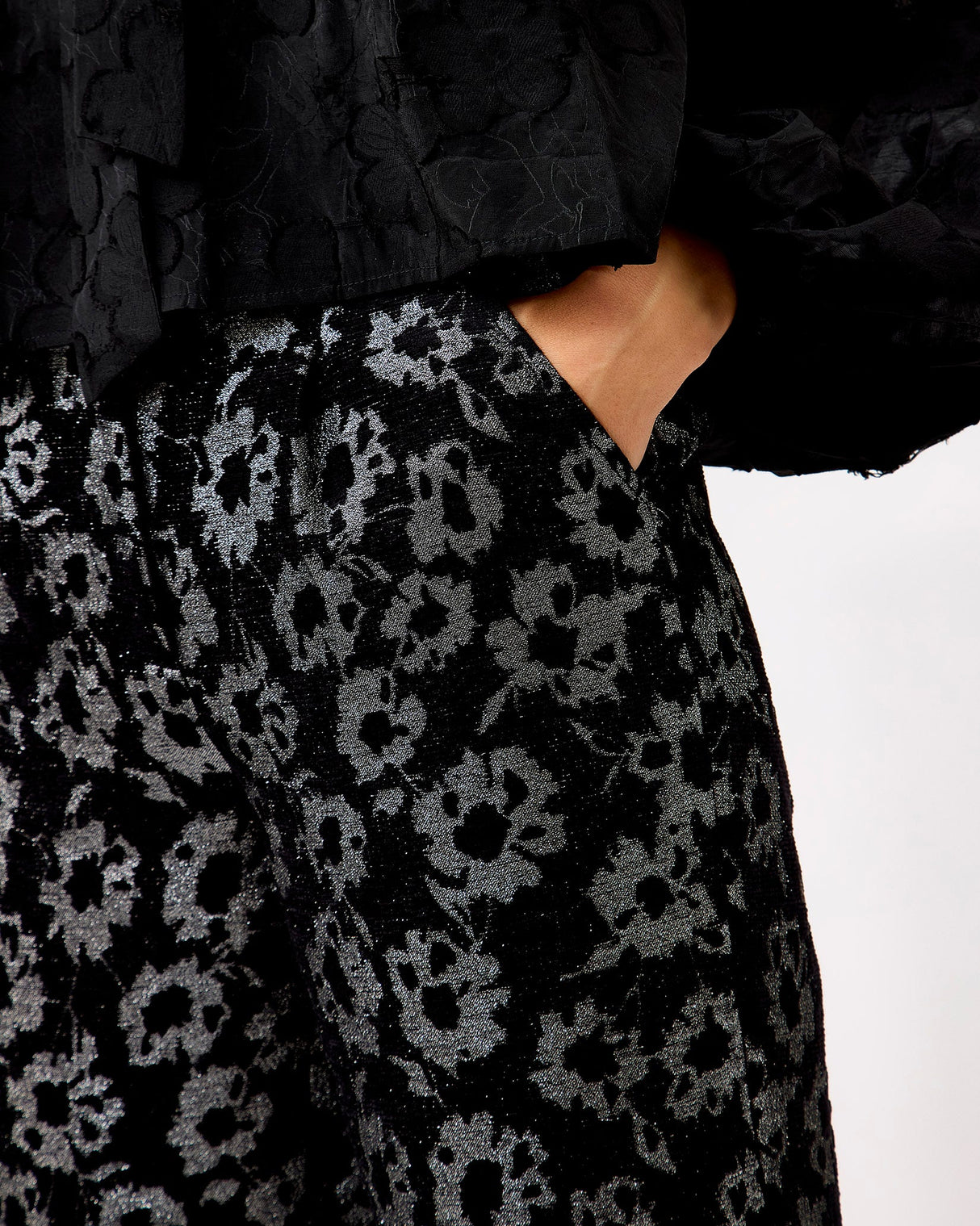 Black Russo Floral Print Pants