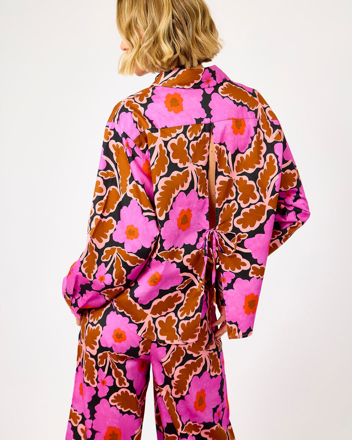 Vitoria Print Sailor Back Tie Detail Shirt
