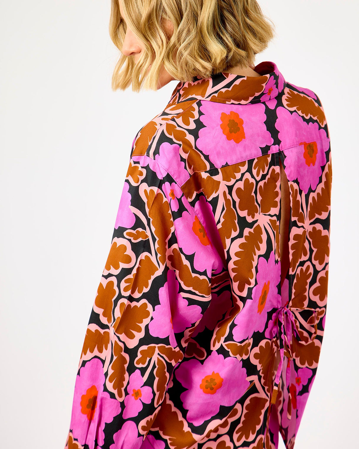 Vitoria Print Sailor Back Tie Detail Shirt