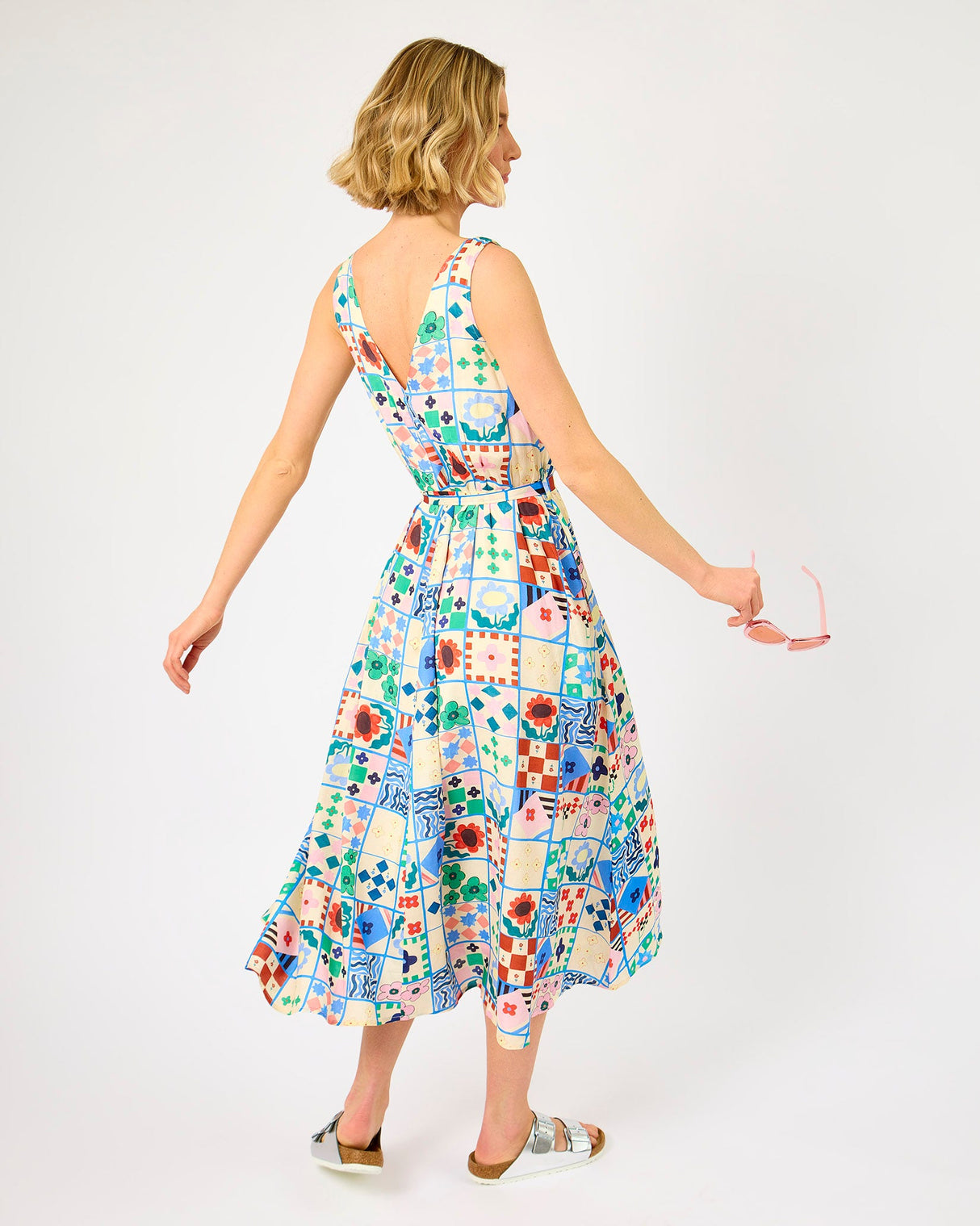 Mix & Match Print Consordia Sleeveless Dress