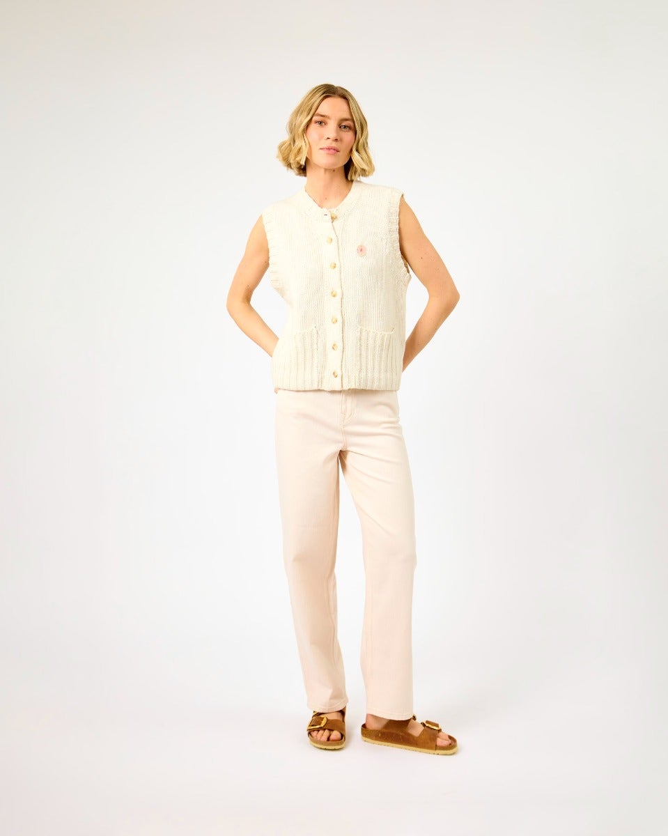 Créme Anaphe Button Vest
