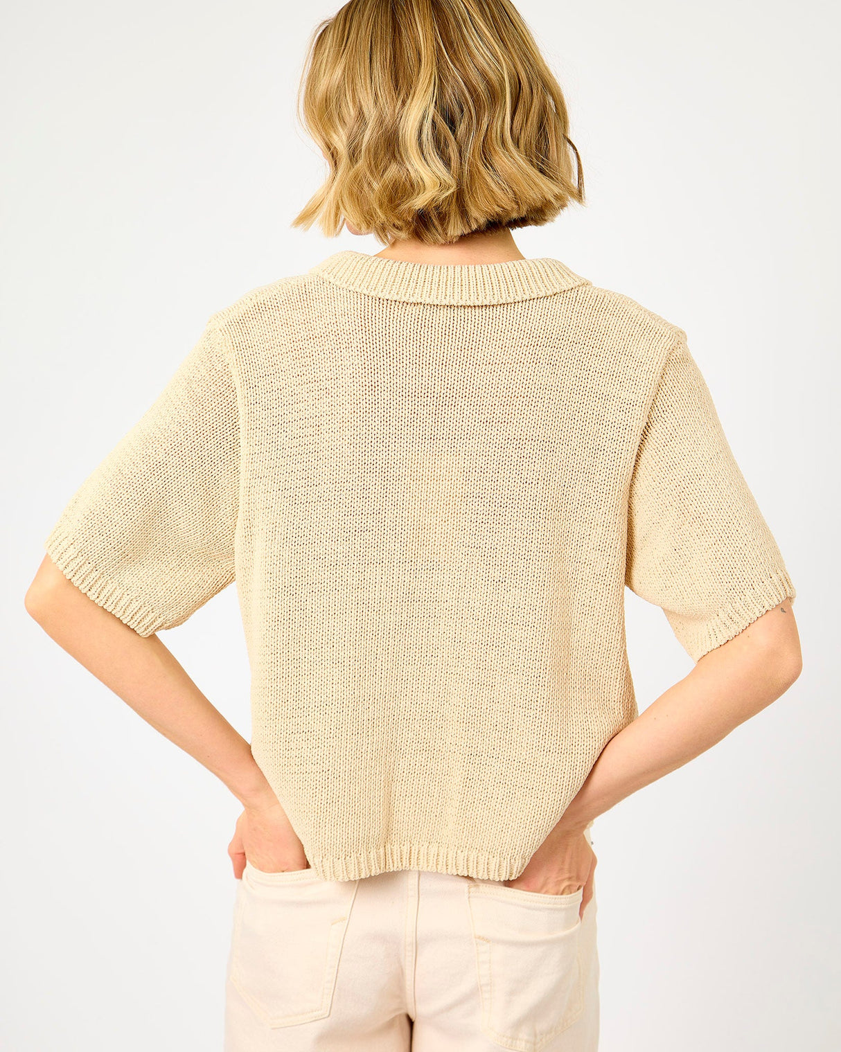 Cream Fraseria Open Knit Detail Cardigan