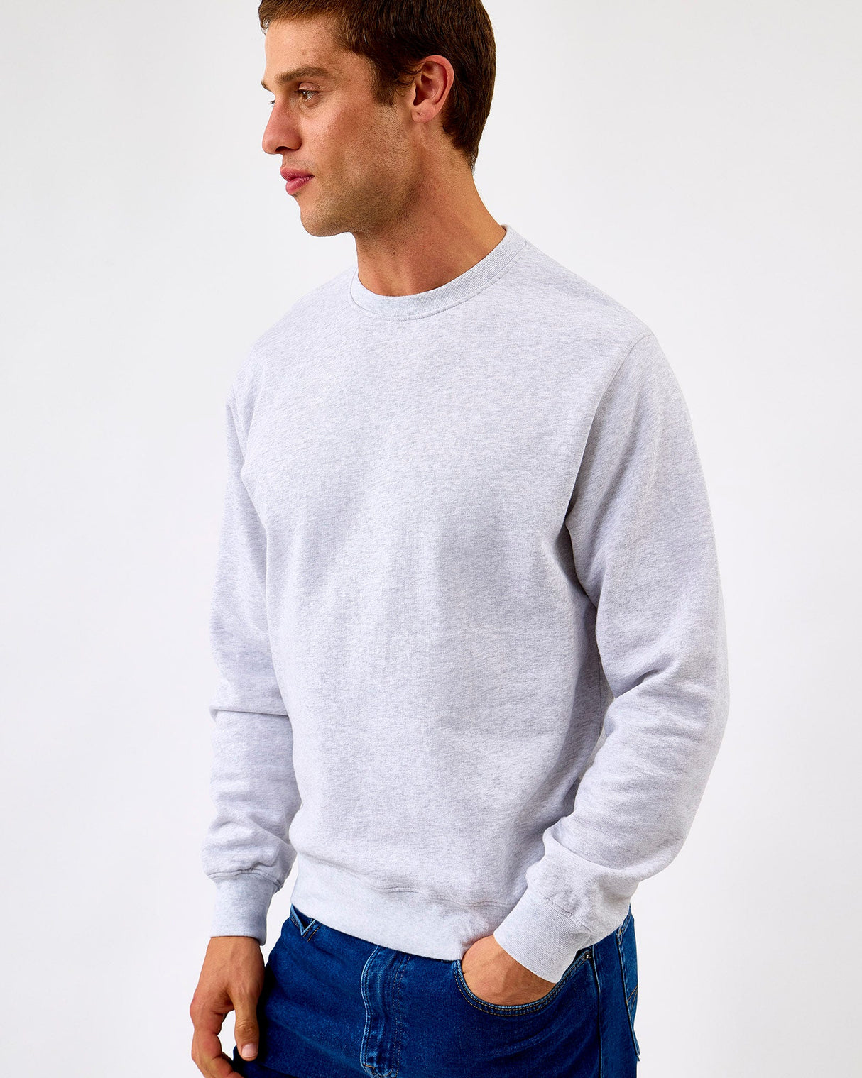 Snow-Melange-Classic-Crewneck-Sweatshirt