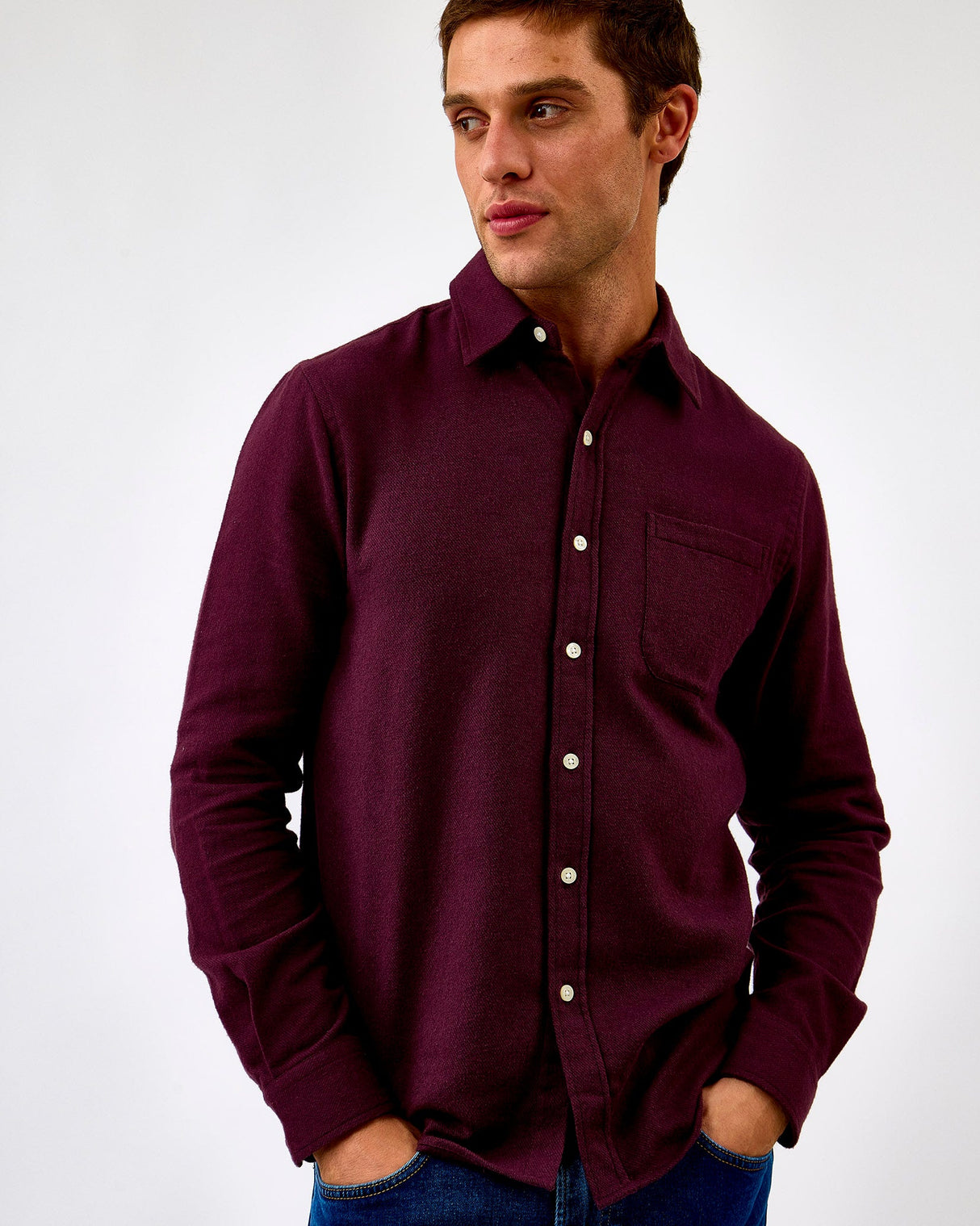 Oxblood-Red-Flannel-Shirt