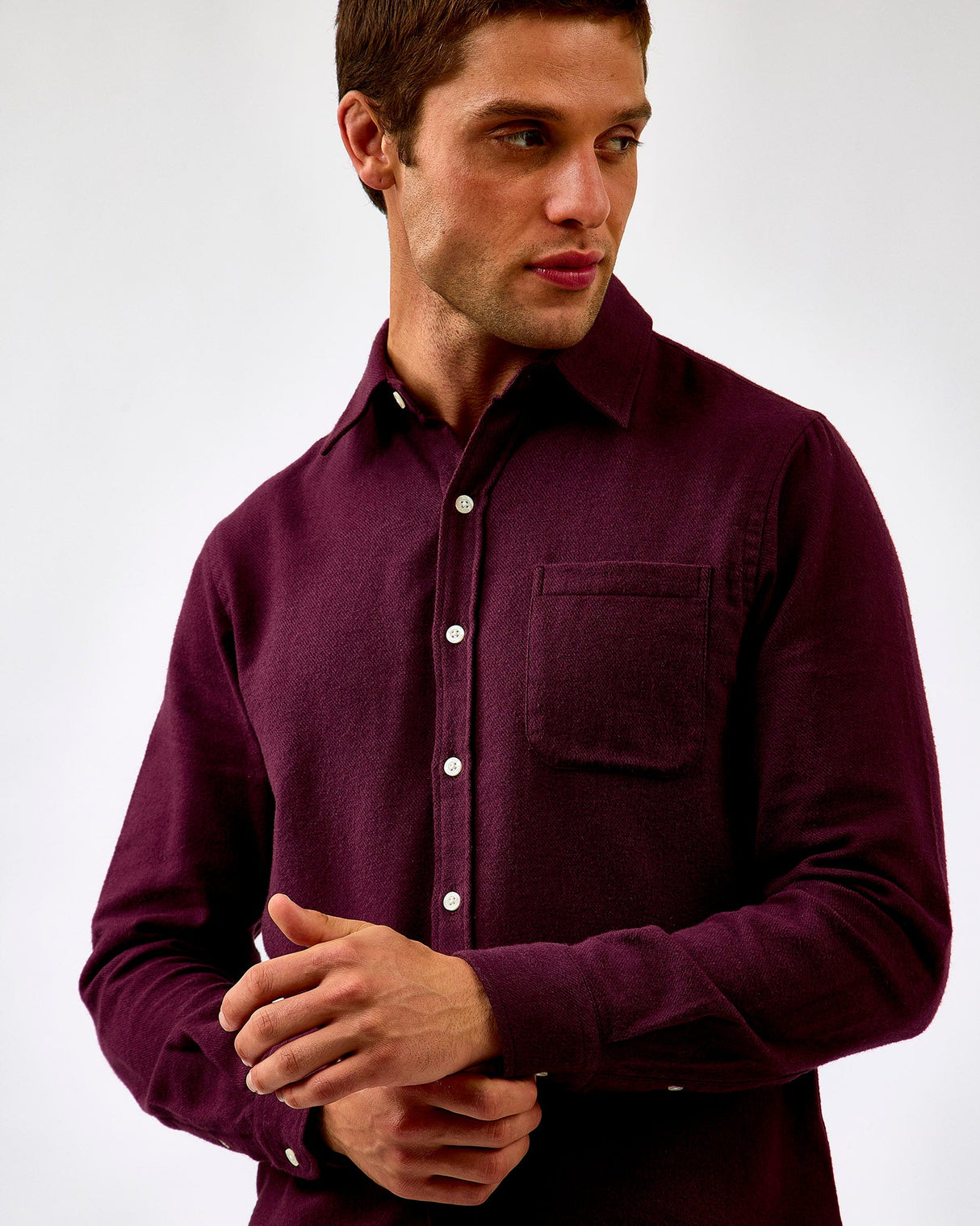 Oxblood Red Flannel Shirt