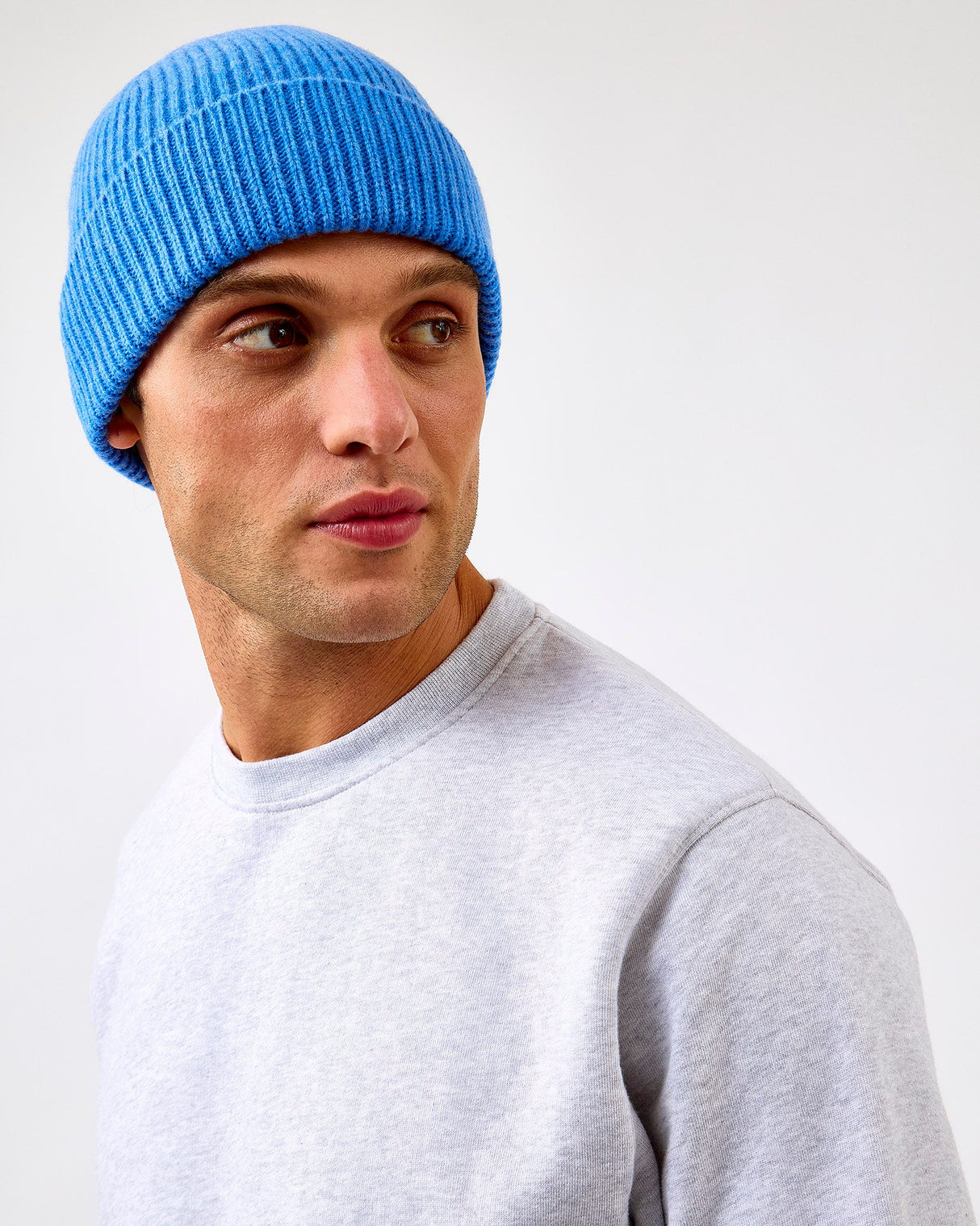 Pacific Blue Merino Wool Beanie