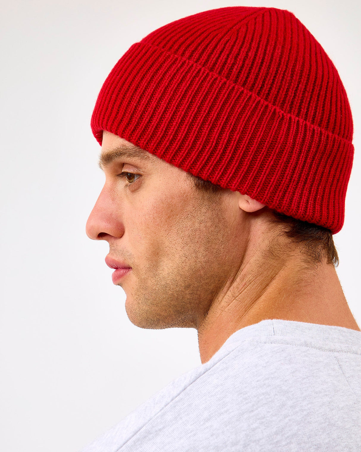 Scarlet-Red-Merino-Wool-Beanie
