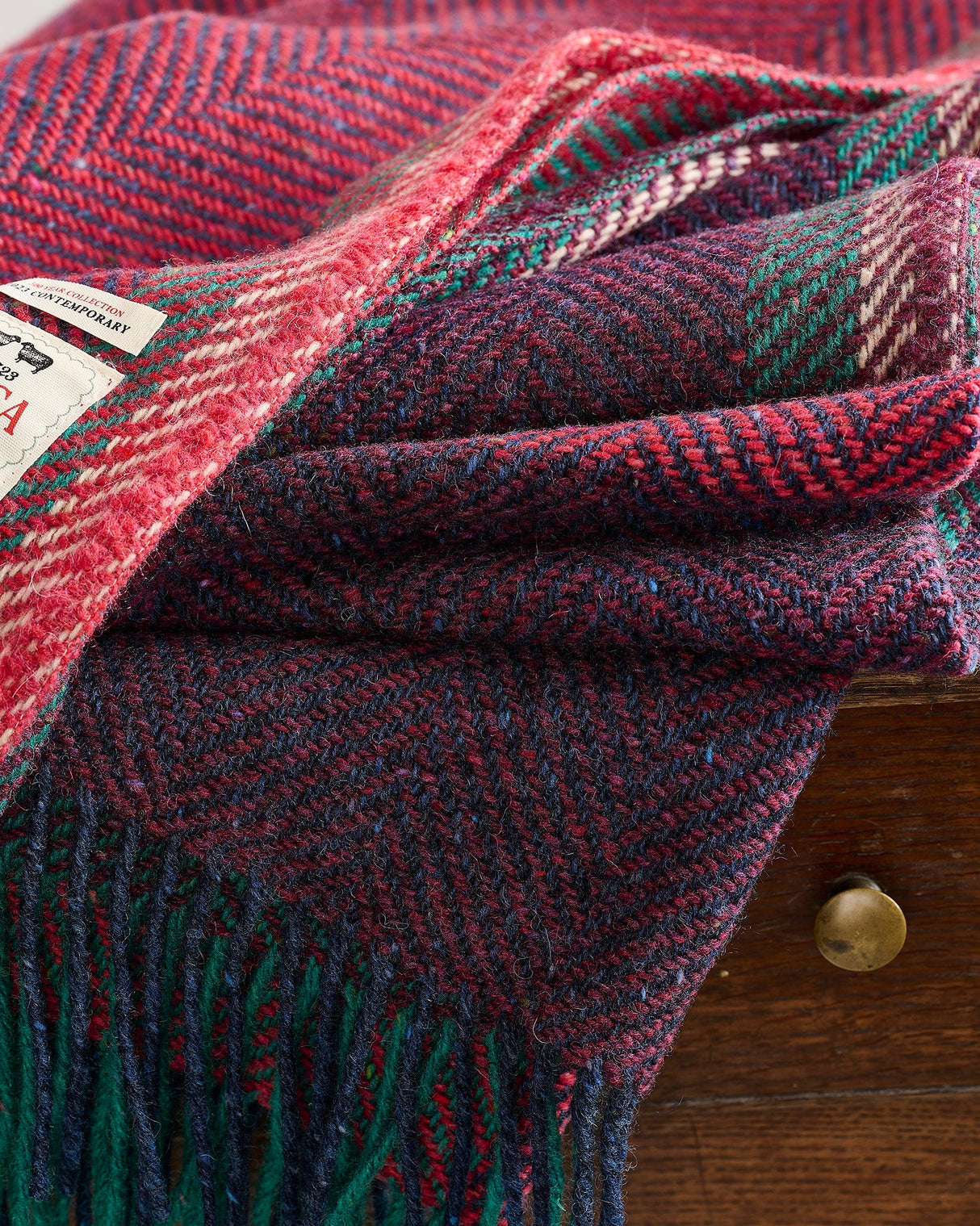 Contemporary Mohair Tweed Throw