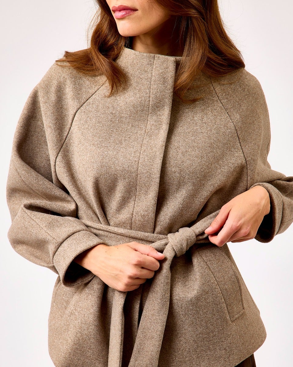 Birch Melange Cornelia Short Coat