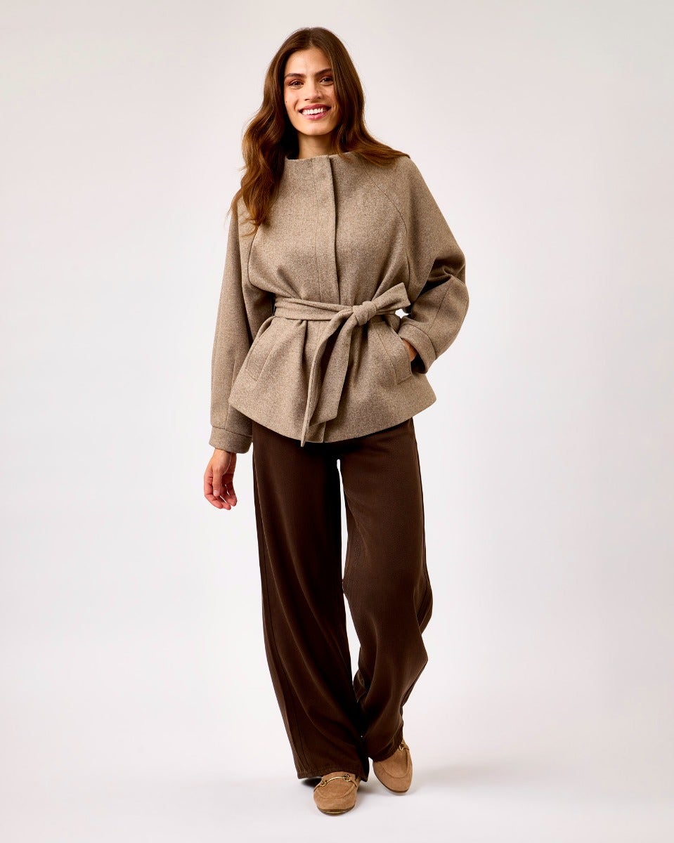 Birch Melange Cornelia Short Coat