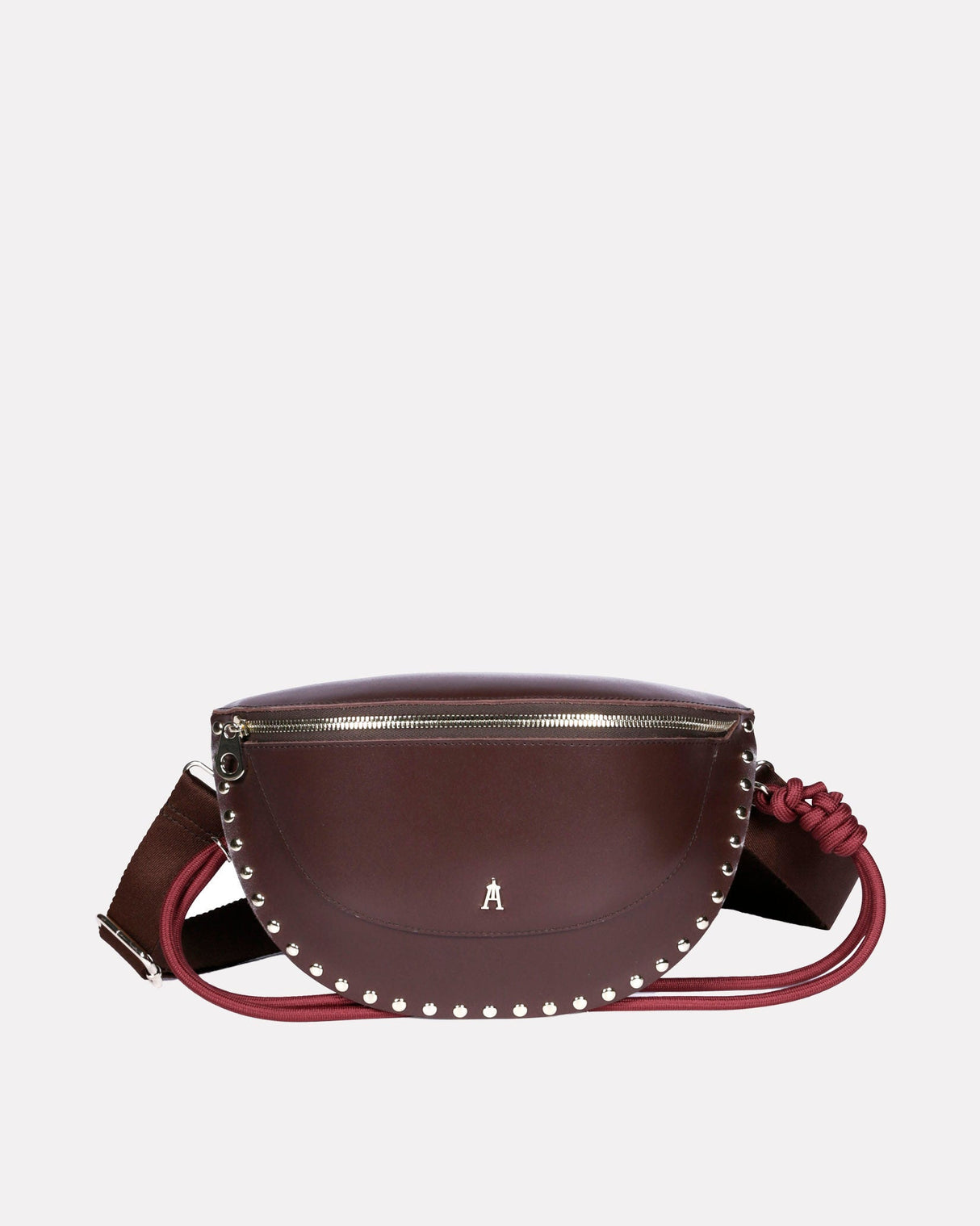 Chocolate-Brown-Smile-Stud-Calf-Leather-Bag