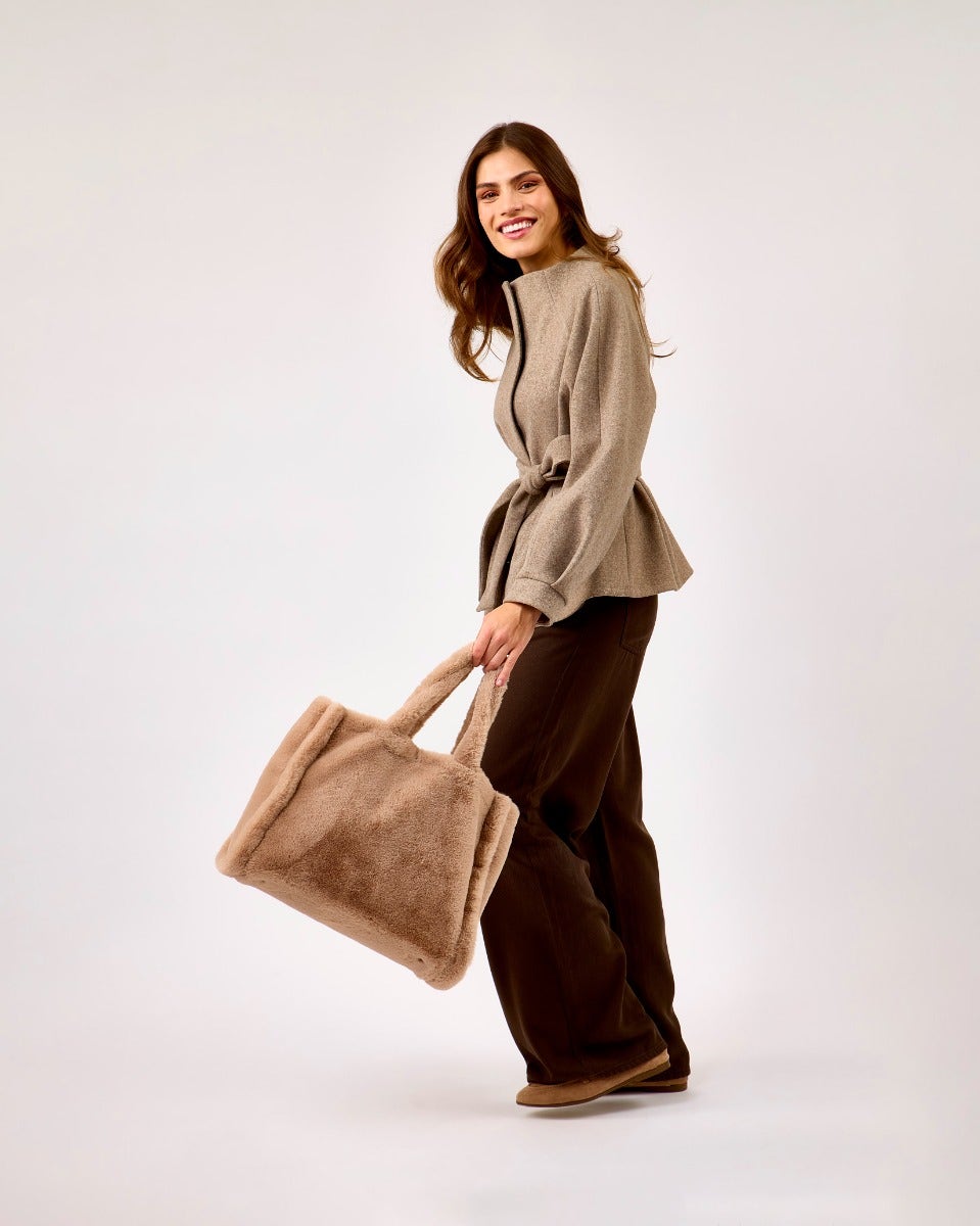 Oat Daan Faux Fur Big Tote Bag