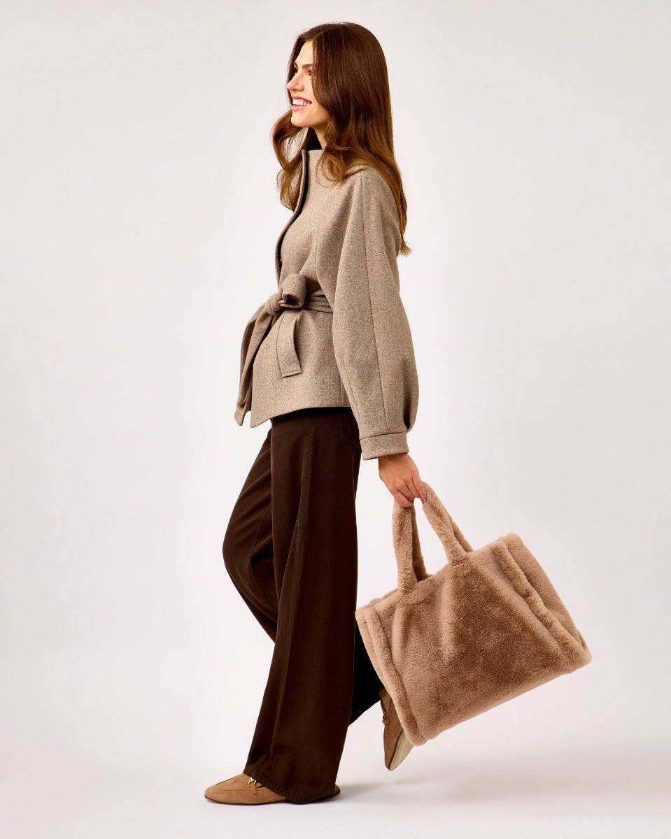 Oat Daan Faux Fur Big Tote Bag
