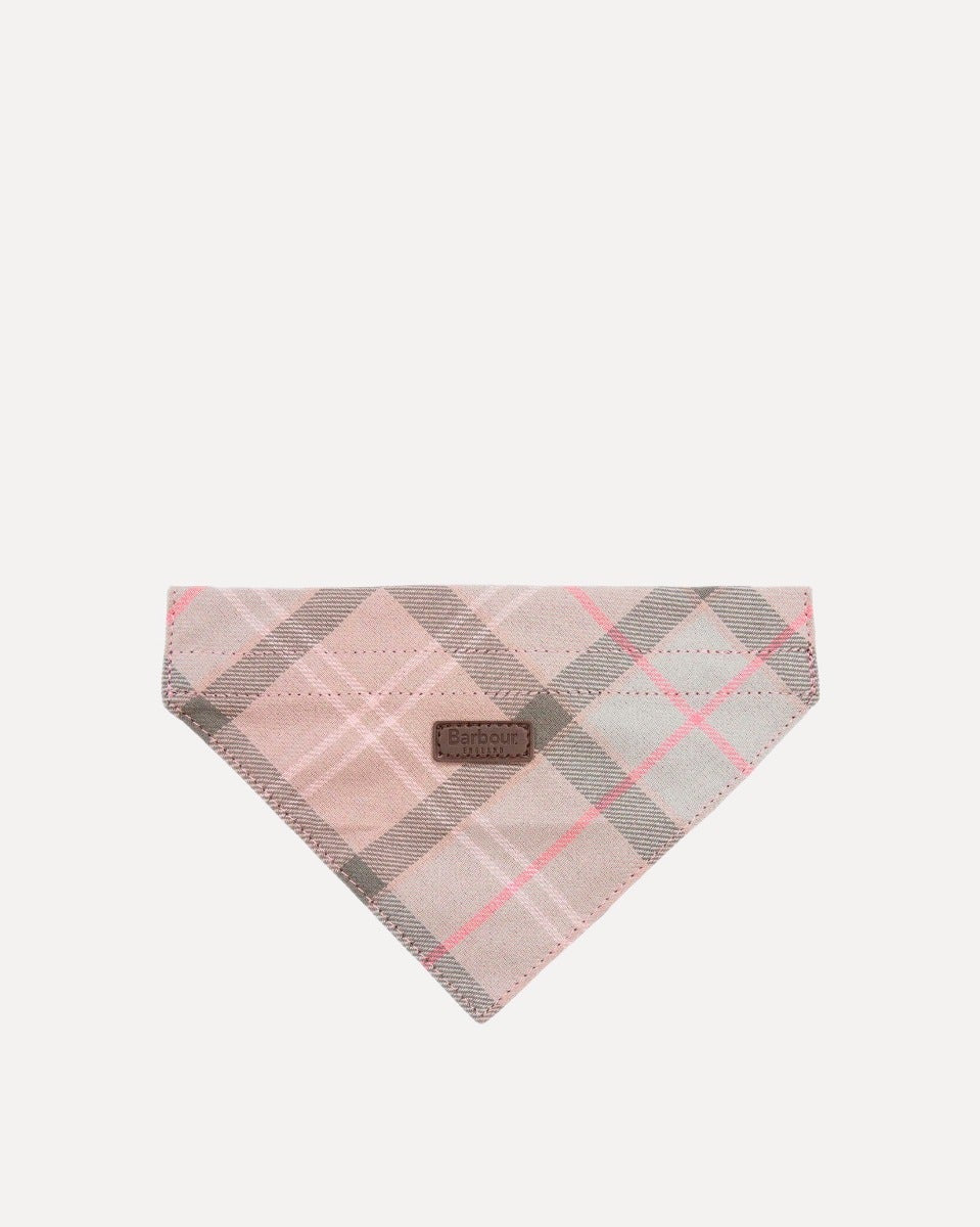 Taupe & Pink Barbour Dog Bandana