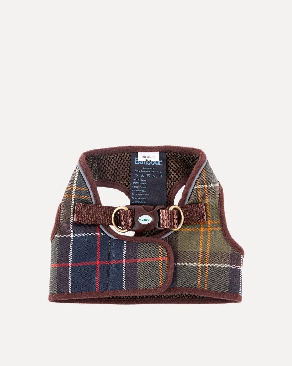 Classic Tartan Barbour Step In Dog Harness