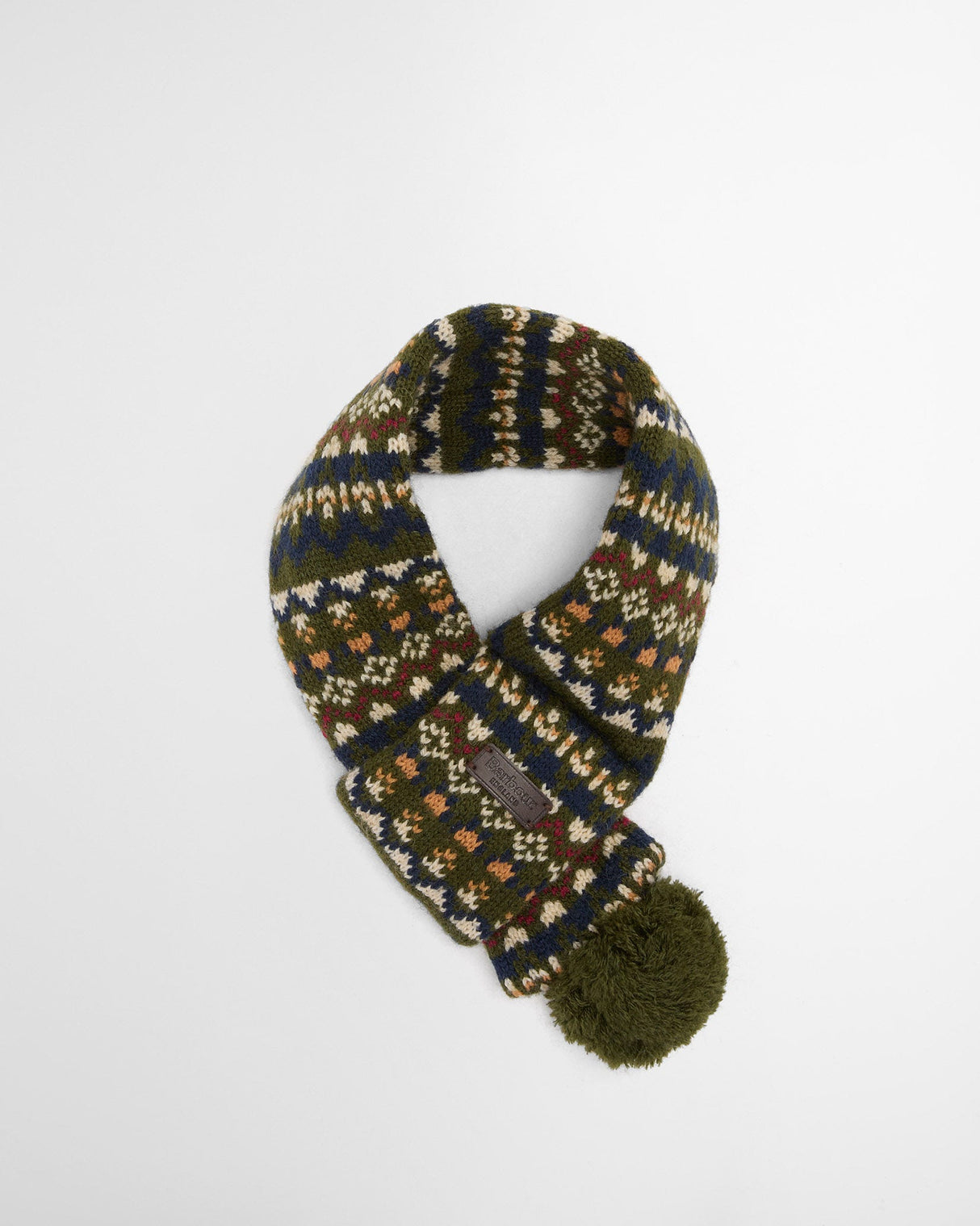 Olive-Barbour-Fair-Isle-Dog-Scarf