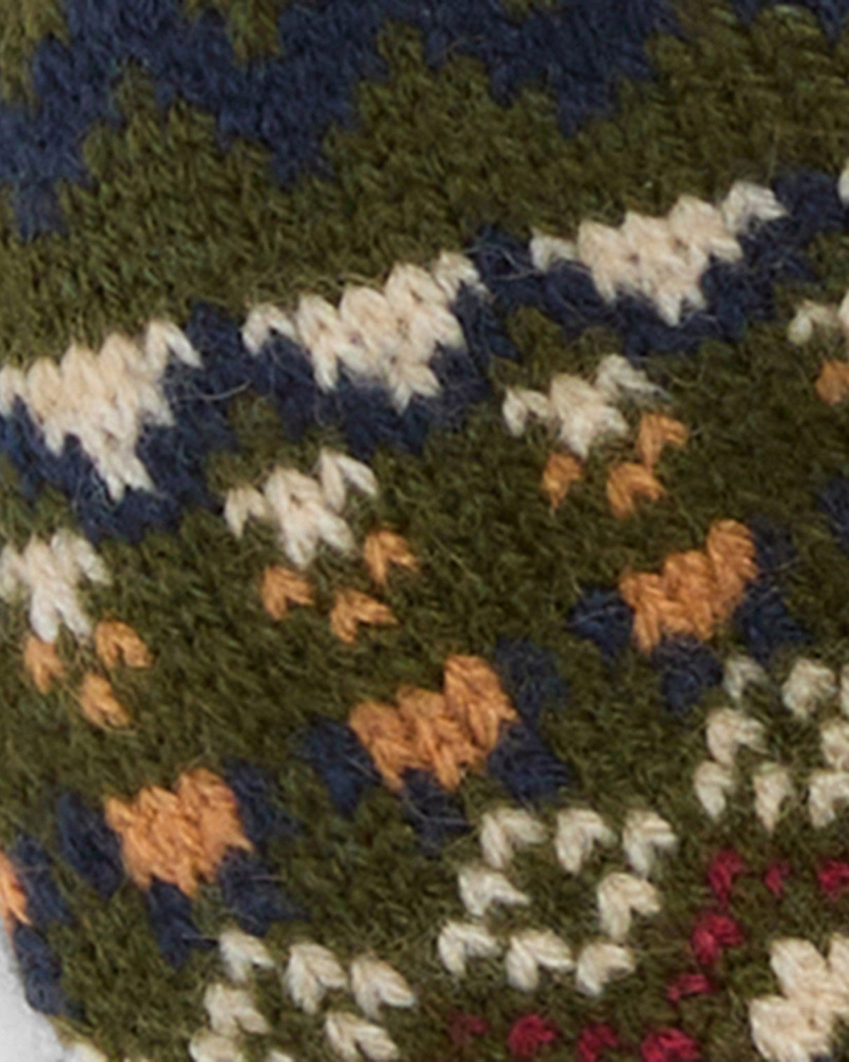 Olive Barbour Fair Isle Dog Scarf