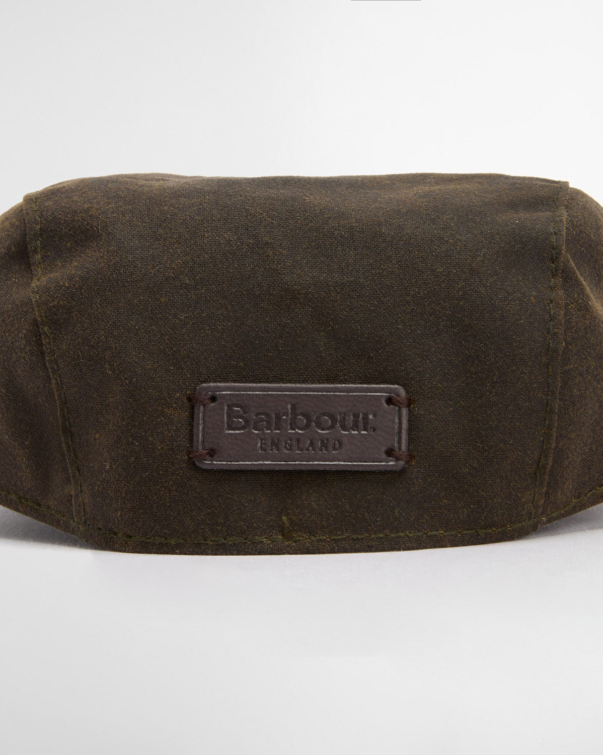 Olive Barbour Waxed Cotton Dog Flat Cap