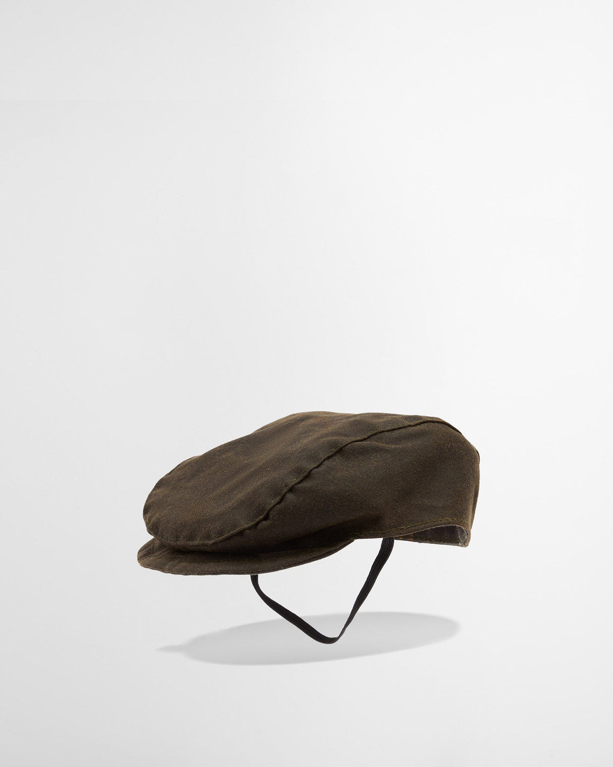 Olive Barbour Waxed Cotton Dog Flat Cap