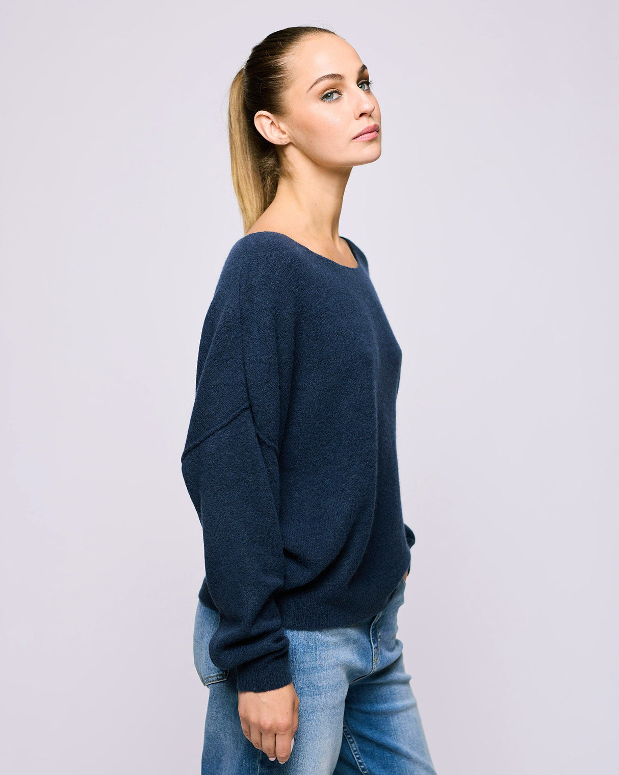 Navy Blue-Black Damsville Pullover