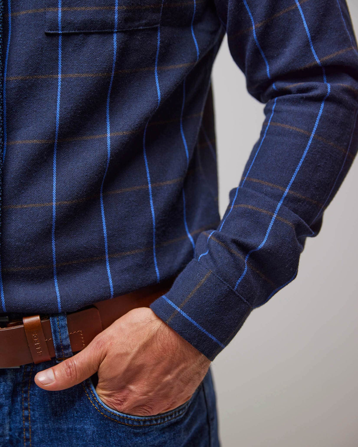 Dark Navy Anton Check Shirt