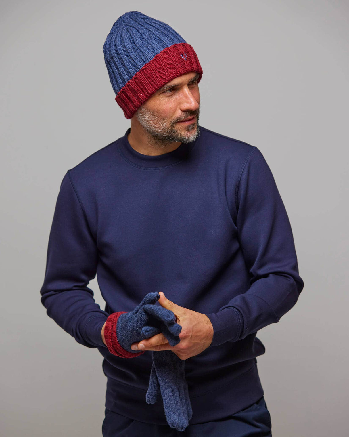 Dark Navy Sebastian Crew Neck Sweatshirt