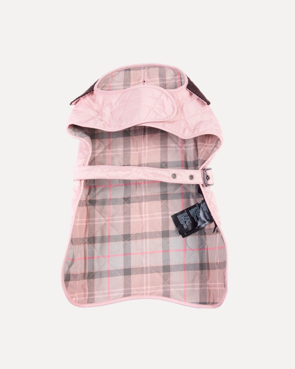 Pink Barbour Quilted Dog Coat