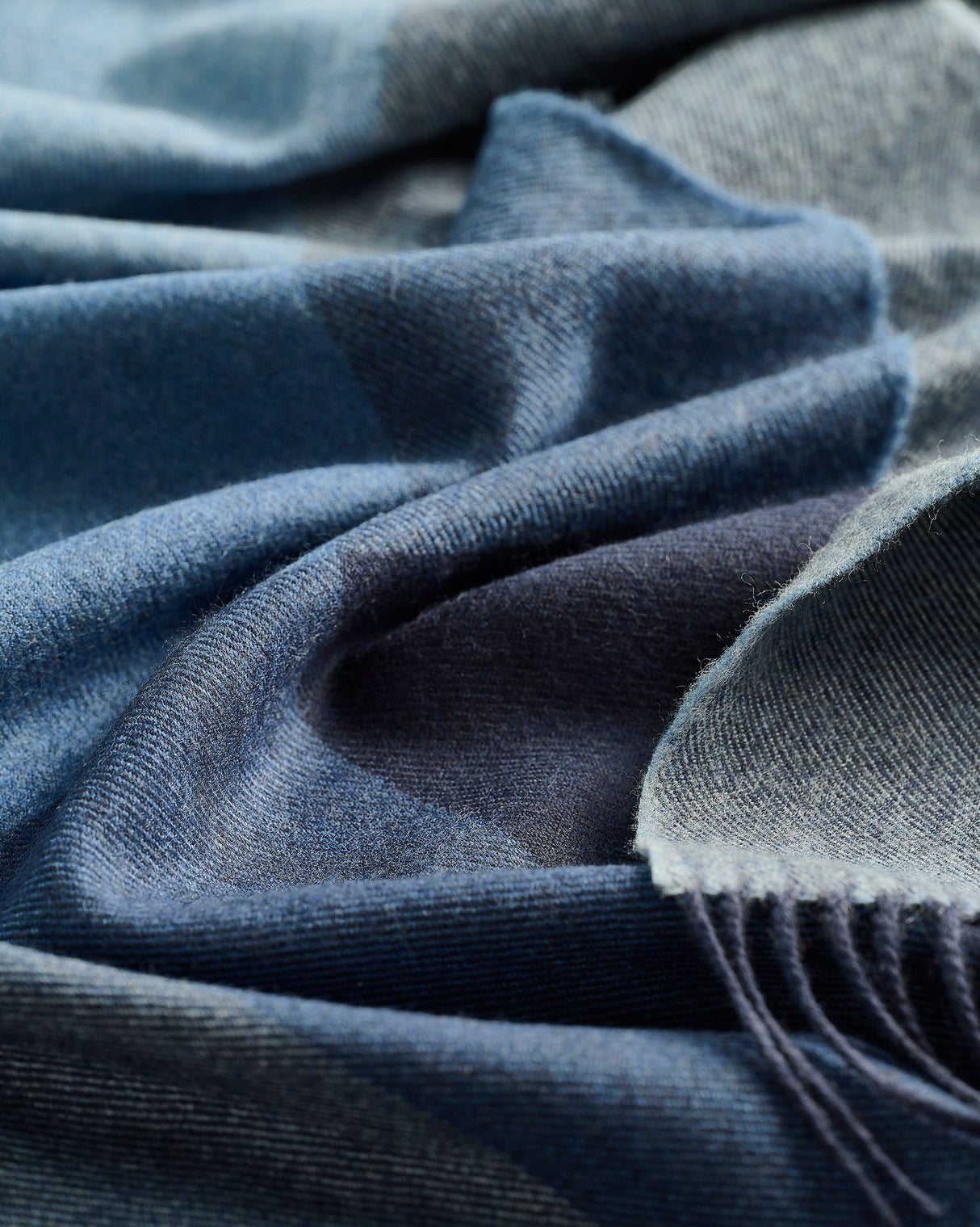 Denim Wide Merino Scarf