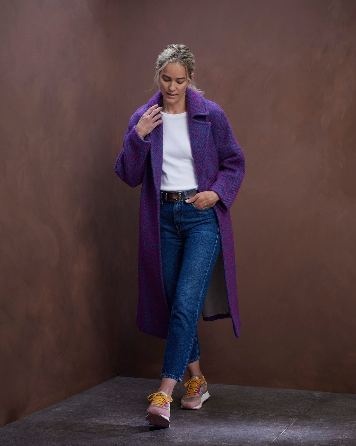 Reflection Light Donegal Wool & Mohair Coat