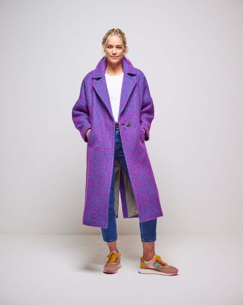 Reflection Light Donegal Wool & Mohair Coat