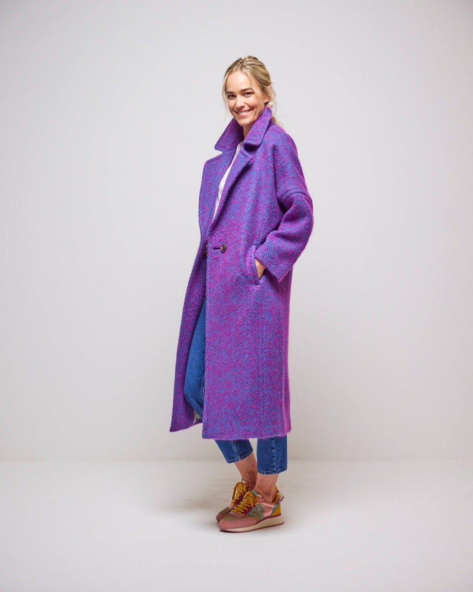 Reflection Light Donegal Wool & Mohair Coat
