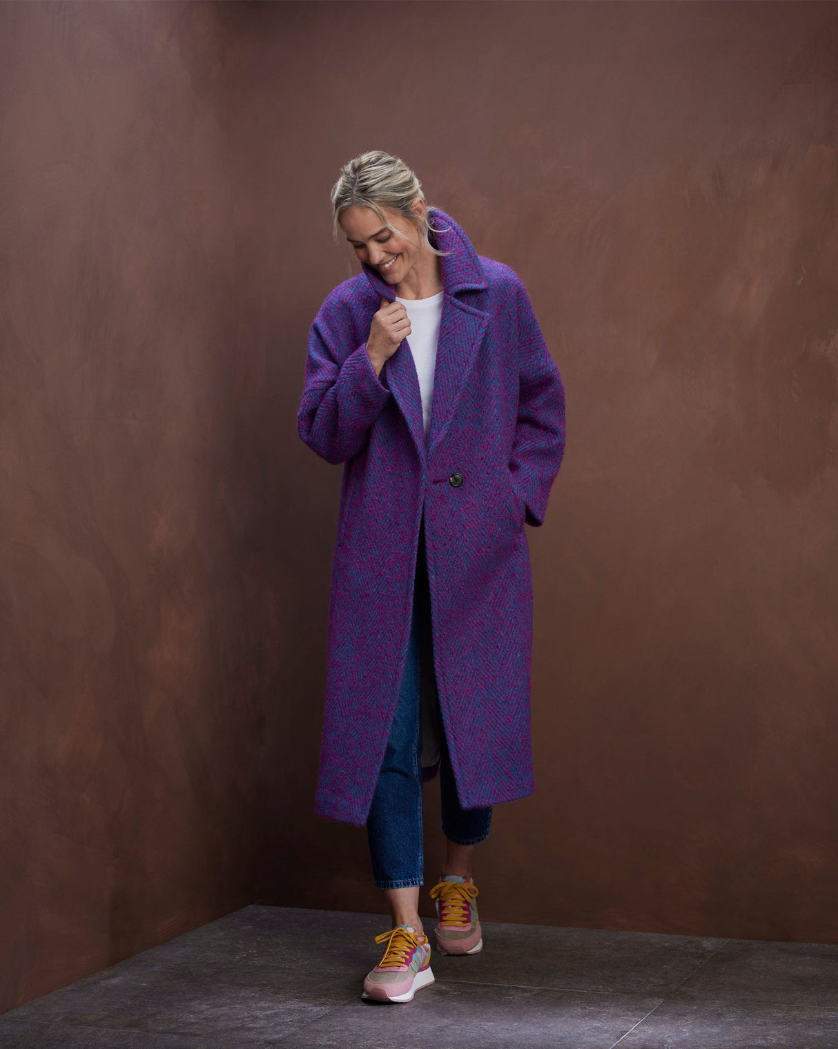 Reflection Light Donegal Wool & Mohair Coat