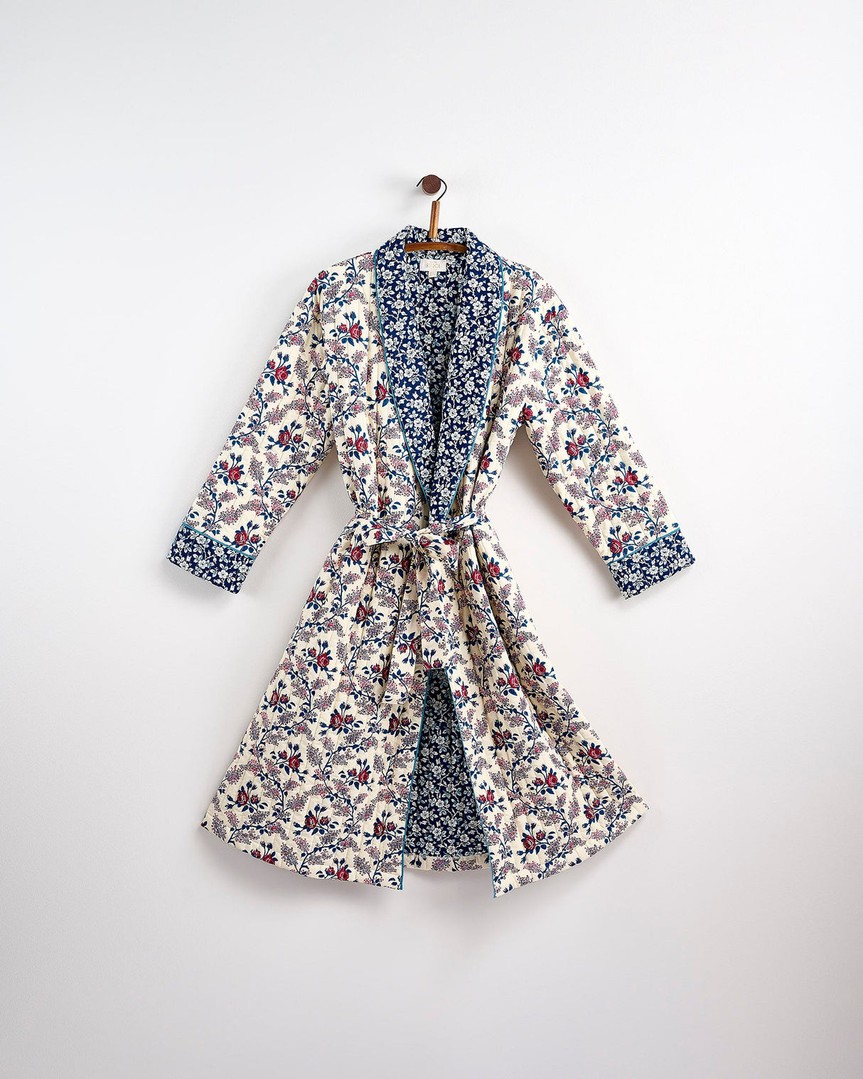 Orange-Rose-Mini-Floral-Navy-Quilted-Cotton-Dressing-Gown