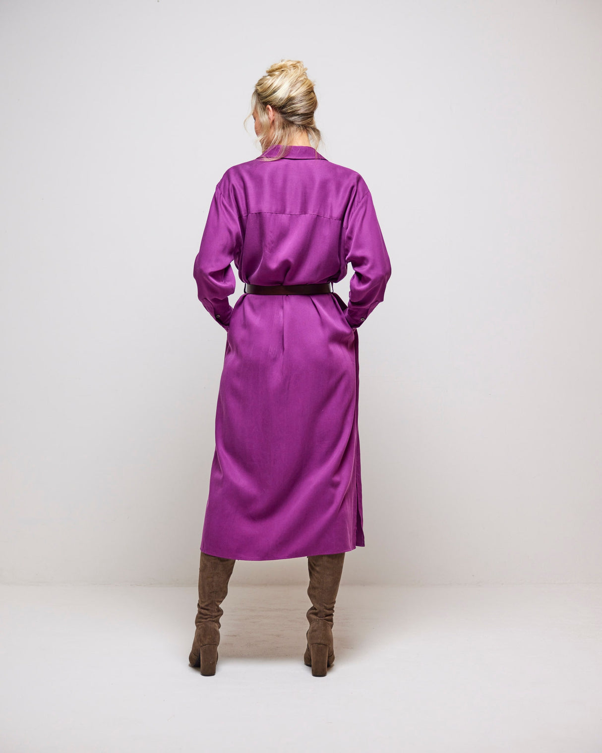 Aubergine Adenisse Shirt Dress