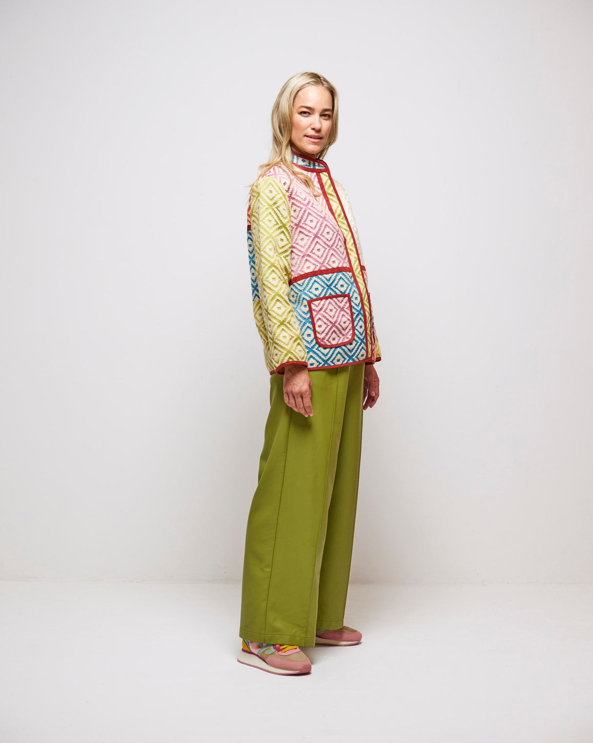 Multi Colour Block Marine Lock Jacket