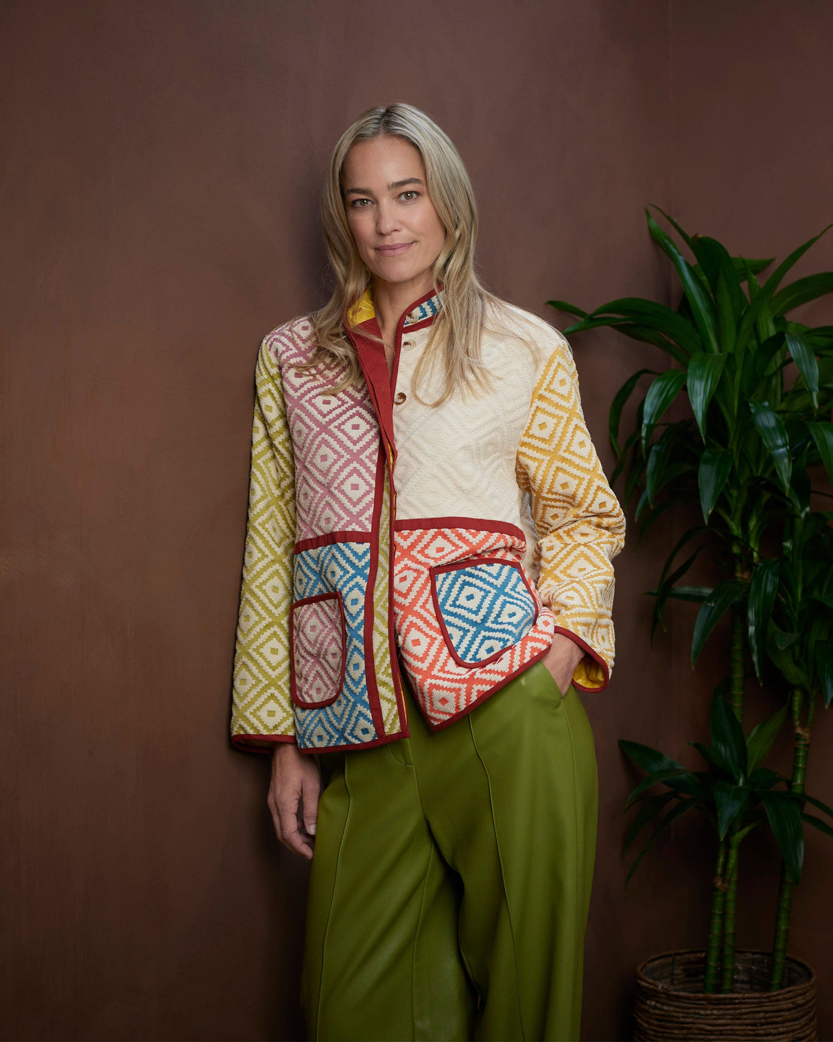 Multi Colour Block Marine Lock Jacket